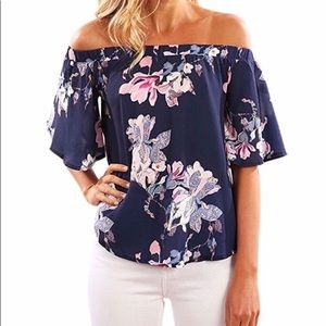 Off shoulder floral top